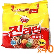 봉지)진라면 매운맛 멀티*40/오뚜기