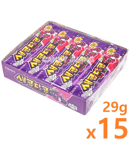 새콤달콤 포도맛/딸기랜덤(29g*15)해태제과