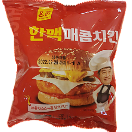냉동) 한맥매콤치킨버거155g*1