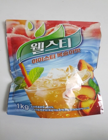 가루] 웰스티 아이스티 복숭아1kg*12(네슬레대체용)